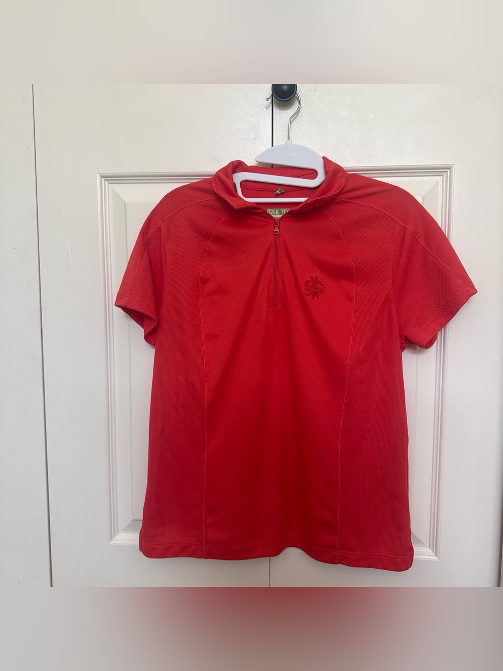 Red Girls' Short Sleeve Active Top - Tail Tee